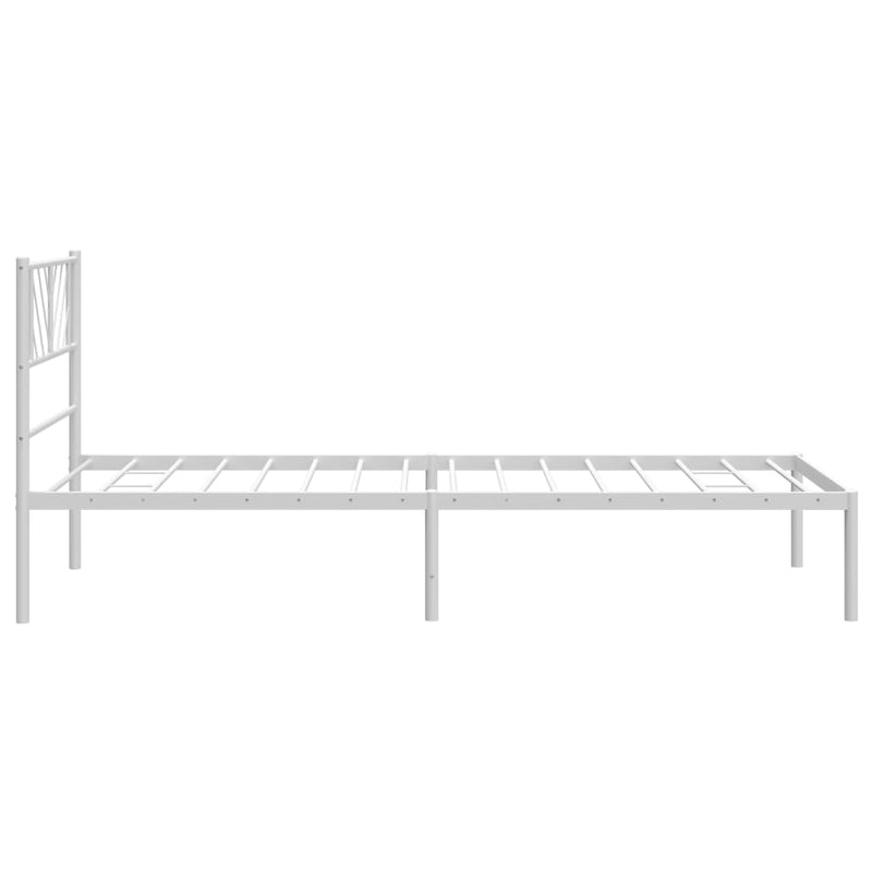 vidaXL fehér fém ágykeret fejtámlával 90x200 cm
