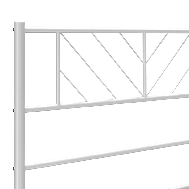 vidaXL fehér fém ágykeret fejtámlával 90x200 cm