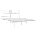 vidaXL fehér fém ágykeret fejtámlával 120 x 200 cm