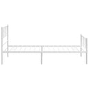 vidaXL fehér fém ágykeret fej- és lábtámlával 75 x 190 cm