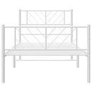vidaXL fehér fém ágykeret fej- és lábtámlával 100x200 cm