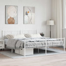 vidaXL fehér fém ágykeret fej- és lábtámlával 180 x 200 cm