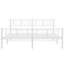vidaXL fehér fém ágykeret fej- és lábtámlával 183 x 213 cm