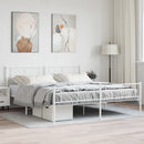 vidaXL fehér fém ágykeret fej- és lábtámlával 183 x 213 cm