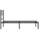 vidaXL fekete fém ágykeret fejtámlával 107 x 203 cm