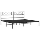 vidaXL fekete fém ágykeret fejtámlával 183 x 213 cm