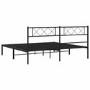 vidaXL fekete fém ágykeret fejtámlával 183 x 213 cm