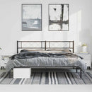 vidaXL fekete fém ágykeret fejtámlával 193 x 203 cm