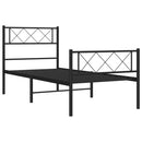 vidaXL fekete fém ágykeret fej- és lábtámlával 107 x 203 cm