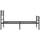 vidaXL fekete fém ágykeret fej- és lábtámlával 107 x 203 cm
