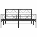 vidaXL fekete fém ágykeret fej- és lábtámlával 120 x 200 cm