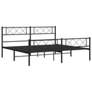 vidaXL fekete fém ágykeret fej- és lábtámlával 183 x 213 cm