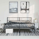 vidaXL fekete fém ágykeret fej- és lábtámlával 193 x 203 cm