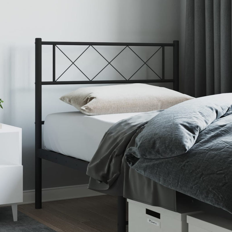 vidaXL fekete fém fejtámla 90 cm