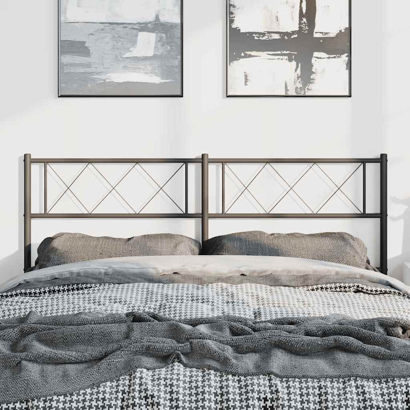 vidaXL fekete fém fejtámla 135 cm