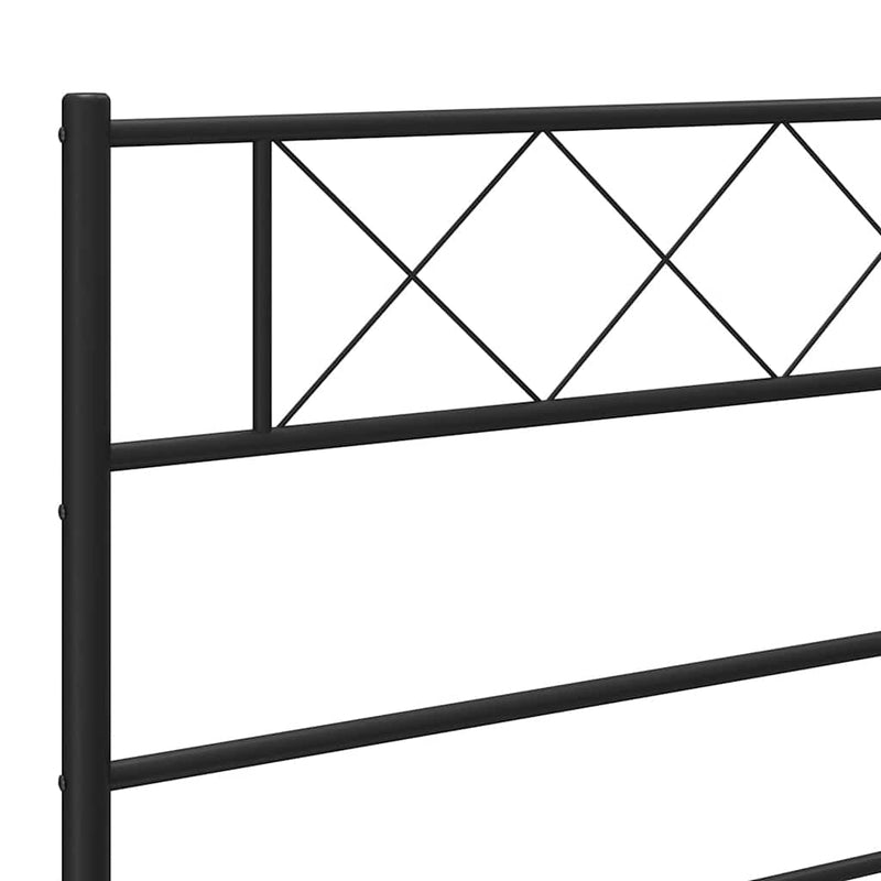 vidaXL fekete fém fejtámla 135 cm
