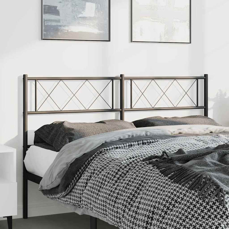 vidaXL fekete fém fejtámla 135 cm
