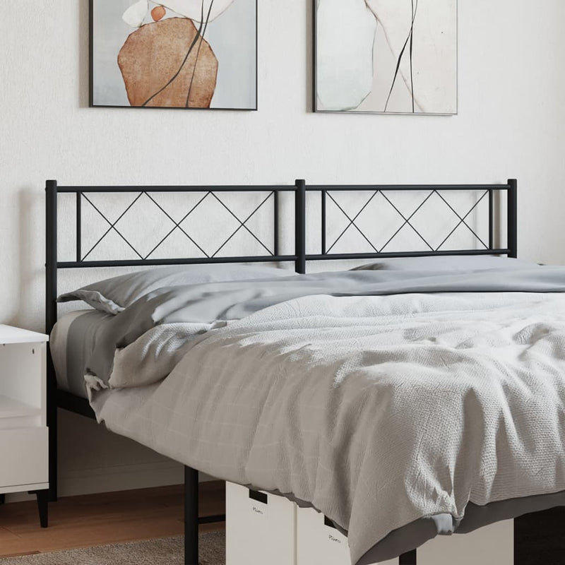 vidaXL fekete fém fejtámla 140 cm