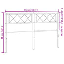 vidaXL fekete fém csere fejtámla 150 cm
