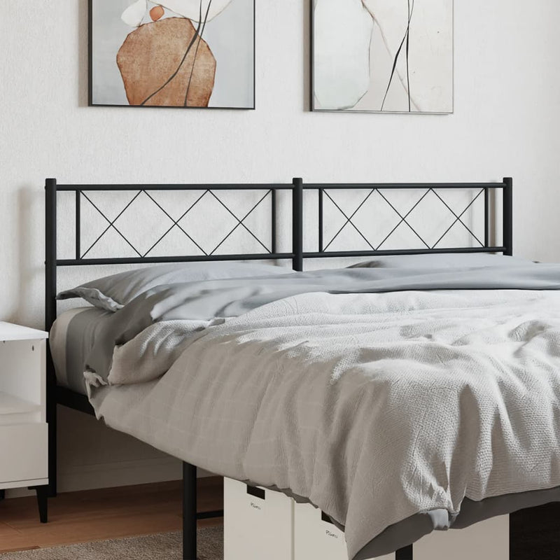 vidaXL fekete fém fejtámla 150 cm
