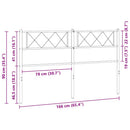 vidaXL fekete fém csere fejtámla 160 cm