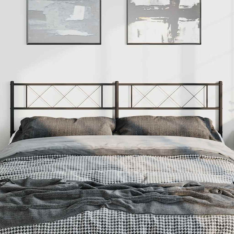 vidaXL fekete fém fejtámla 180 cm