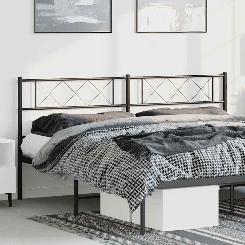 vidaXL fekete fém fejtámla 180 cm