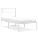 vidaXL fehér fém ágykeret fejtámlával 80x200 cm