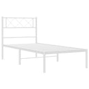 vidaXL fehér fém ágykeret fejtámlával 80x200 cm