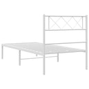 vidaXL fehér fém ágykeret fejtámlával 80x200 cm