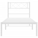 vidaXL fehér fém ágykeret fejtámlával 90x190 cm