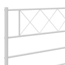 vidaXL fehér fém ágykeret fejtámlával 90x200 cm