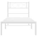 vidaXL fehér fém ágykeret fejtámlával 100x190 cm