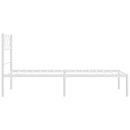 vidaXL fehér fém ágykeret fejtámlával 100x190 cm