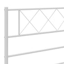 vidaXL fehér fém ágykeret fejtámlával 107x203 cm