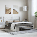 vidaXL fehér fém ágykeret fejtámlával 135 x 190 cm