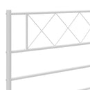 vidaXL fehér fém ágykeret fejtámlával 200 x 200 cm