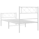vidaXL fehér fém ágykeret fej- és lábtámlával 80x200 cm