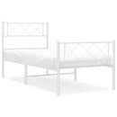 vidaXL fehér fém ágykeret fej- és lábtámlával 100x200 cm