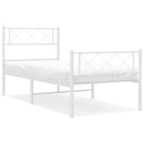 vidaXL fehér fém ágykeret fej- és lábtámlával 107 x 203 cm