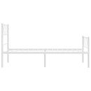 vidaXL fehér fém ágykeret fej- és lábtámlával 107 x 203 cm