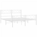 vidaXL fehér fém ágykeret fej- és lábtámlával 120x200 cm