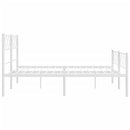 vidaXL fehér fém ágykeret fej- és lábtámlával 120x200 cm