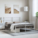 vidaXL fehér fém ágykeret fej- és lábtámlával 135x190 cm