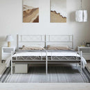 vidaXL fehér fém ágykeret fej- és lábtámlával 183 x 213 cm