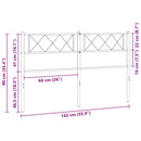 vidaXL fehér fém csere fejtámla 135 cm