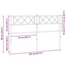 vidaXL fehér fém csere fejtámla 150 cm