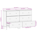 vidaXL 2 db fekete tömör mangófa tálalószekrény 60 x 33 x 75 cm