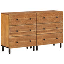 vidaXL 2 db tömör akácfa kisszekrények 60 x 33 x 75 cm