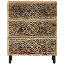 vidaXL 2 db tömör mangófa tálalószekrény 60 x 33 x 75 cm